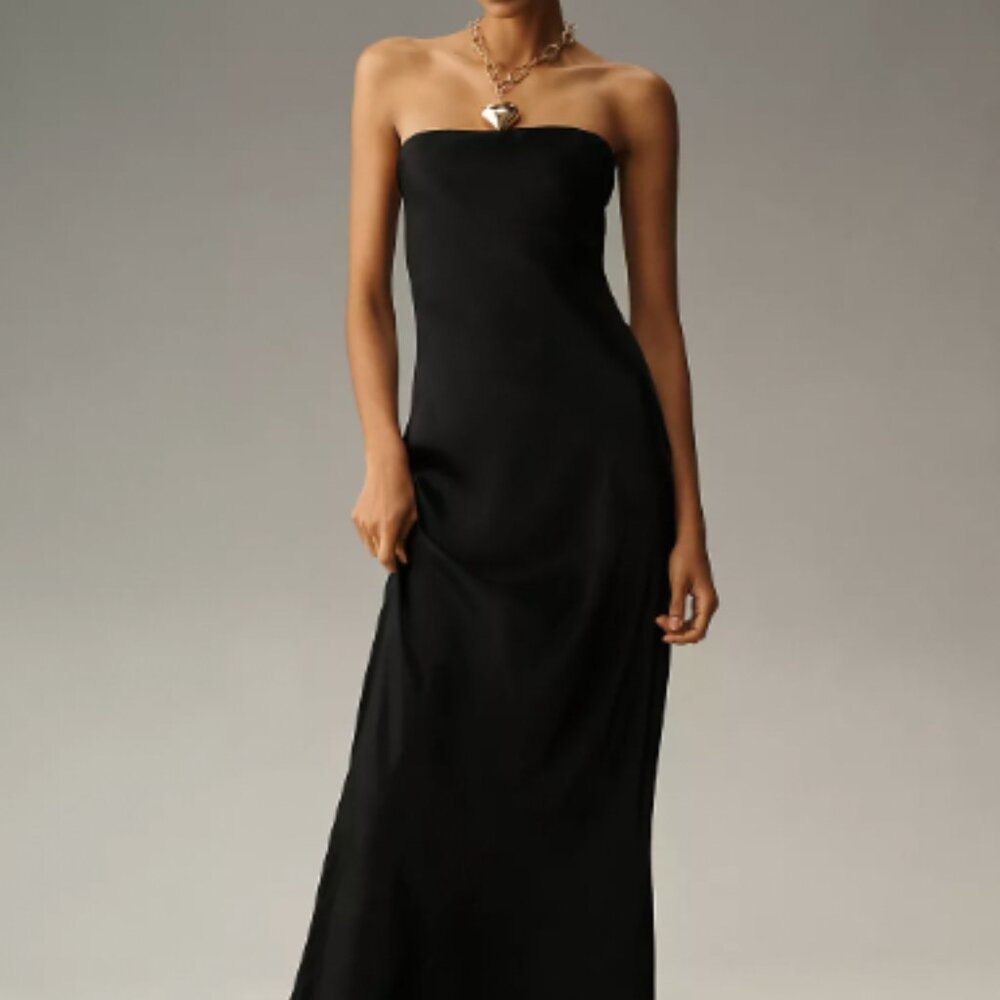 New with tag unworn Anthropologie Tilda Satin Midi length Slip Dress- Medium